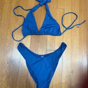 Garage Blue Halter Bikini Set